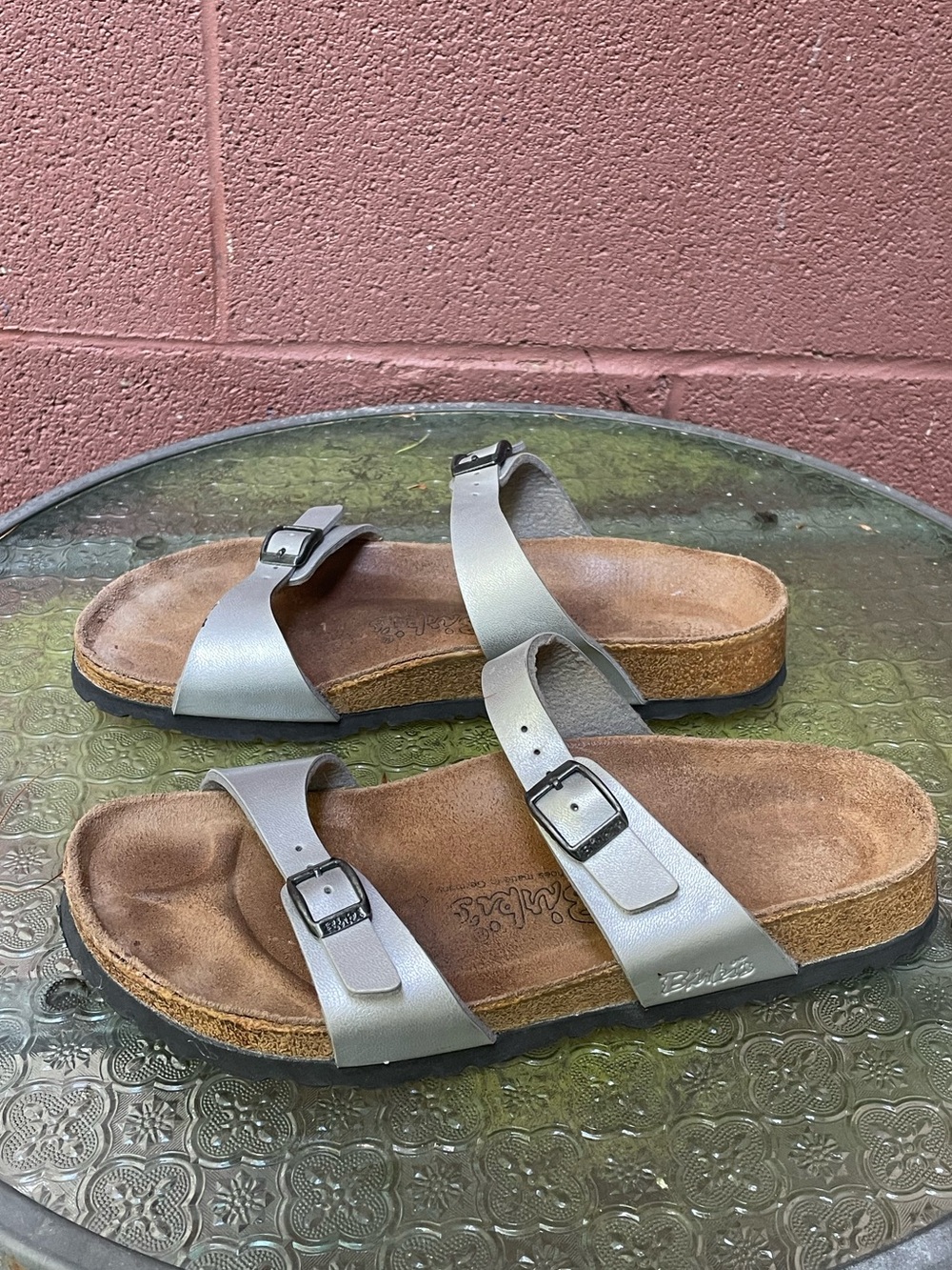 Birkenstock Birki’s Silver Sandals Size 39